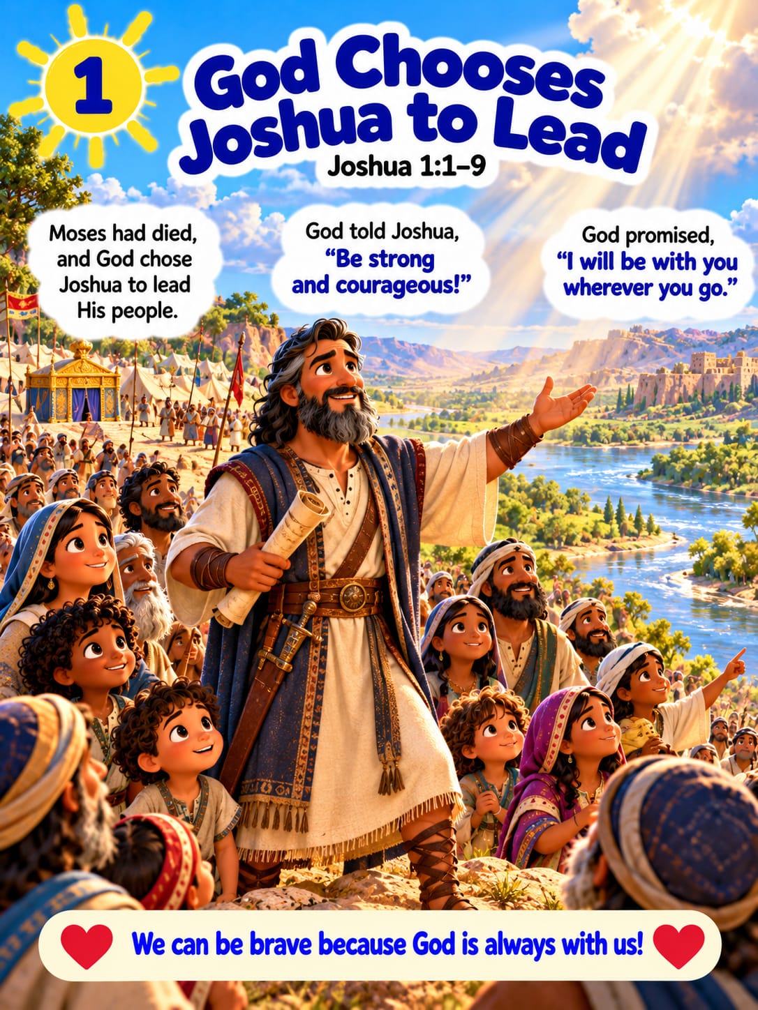 Inside page 1 of My First Joshua Storybook