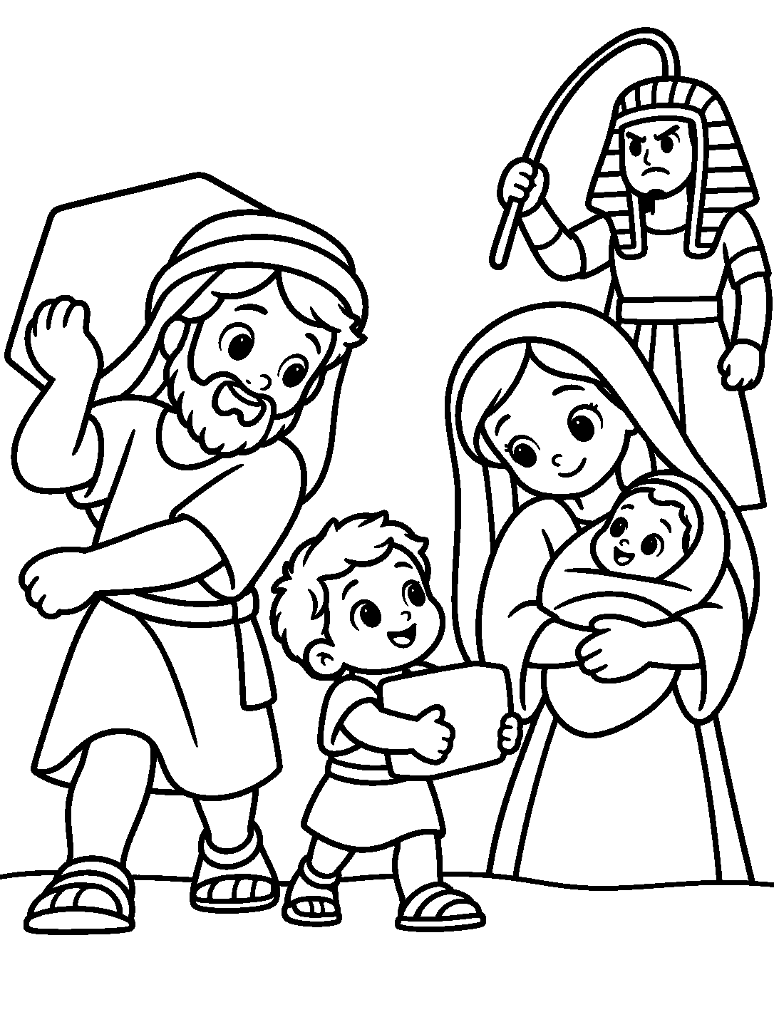 Inside page 1 of My First Exodus · Coloring Book · Ages 2–5