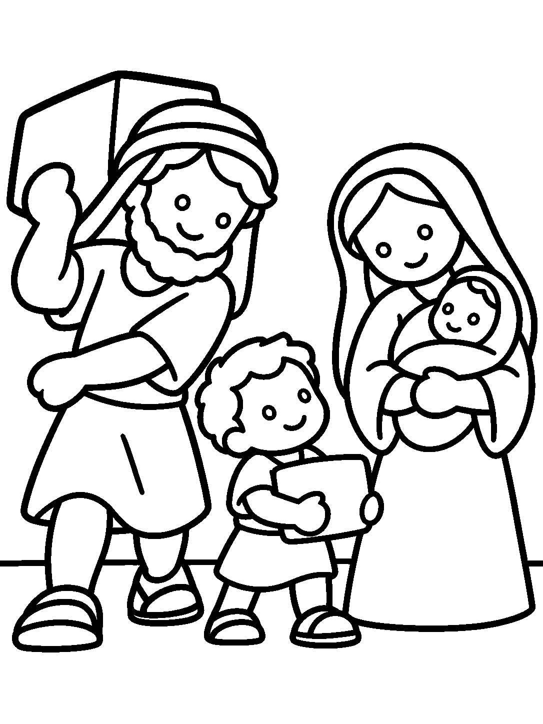 Inside page 1 of My First Exodus colouring book
