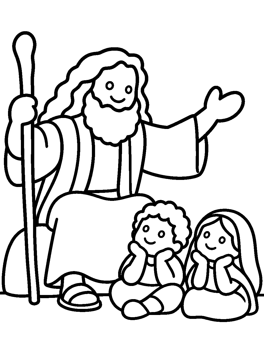 Inside page 2 of My First Deuteronomy Colouring Book · Ages 1–2