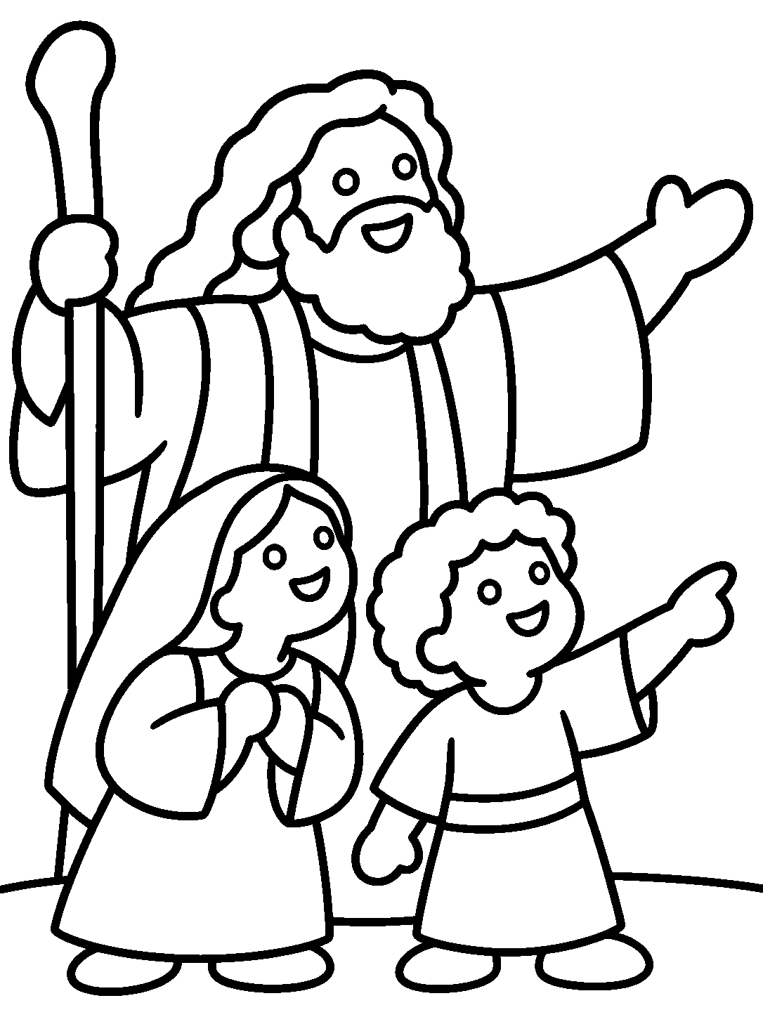 Inside page 3 of My First Deuteronomy Colouring Book · Ages 1–2
