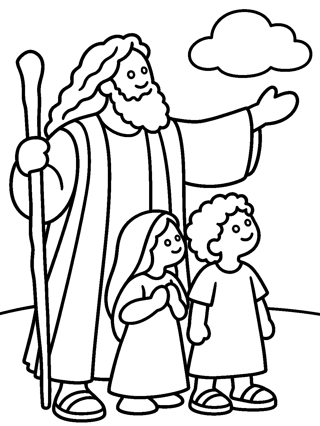 Inside page 4 of My First Deuteronomy Colouring Book · Ages 1–2