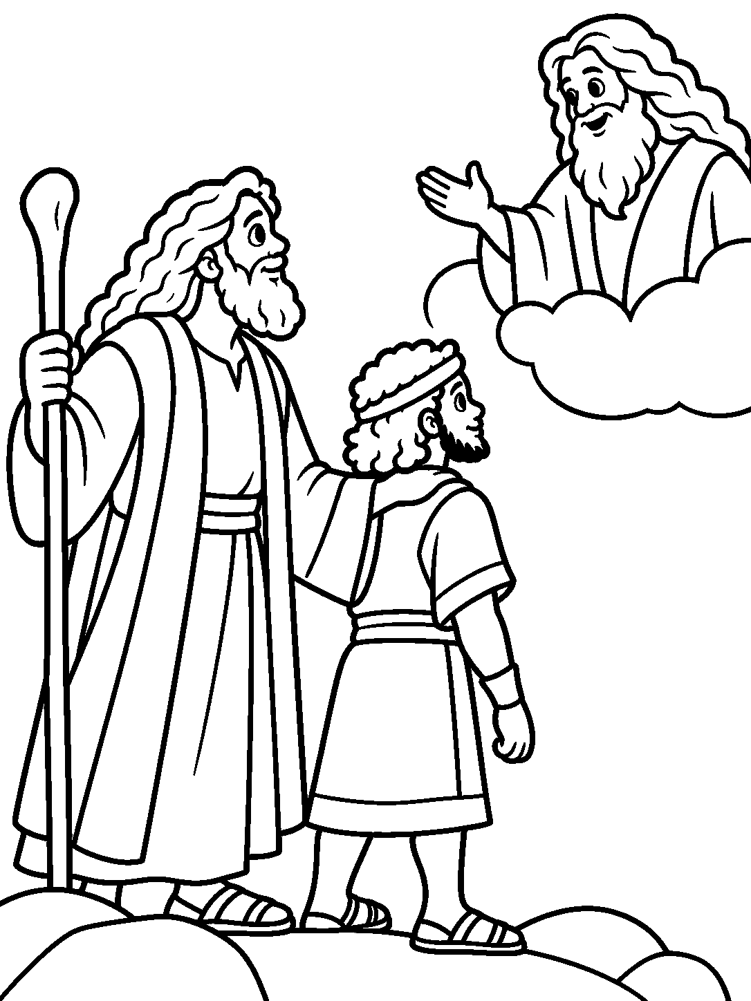 Inside page 4 of My First Deuteronomy Colouring Book · Ages 2–5