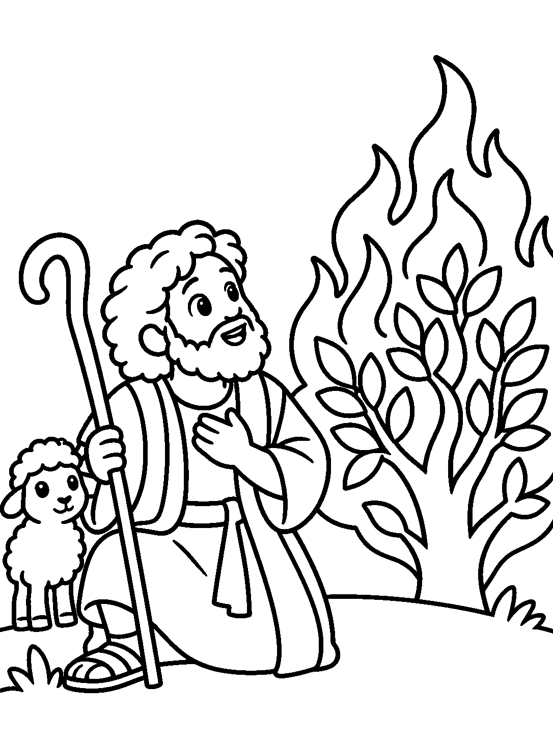 Inside page 4 of My First Exodus · Coloring Book · Ages 2–5